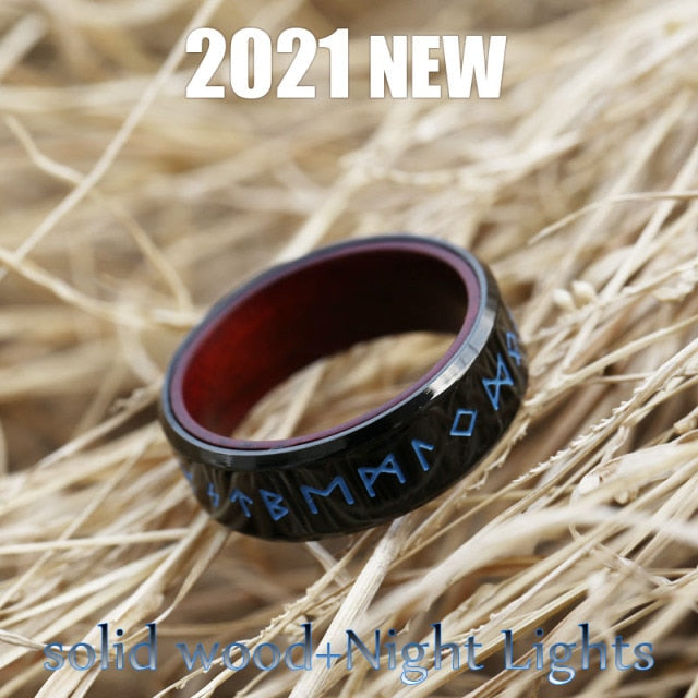 Beier Stainless steel Odin Norse Viking Amulet Rune MEN Ring fashion  words Retro Jewelry  LR-R133