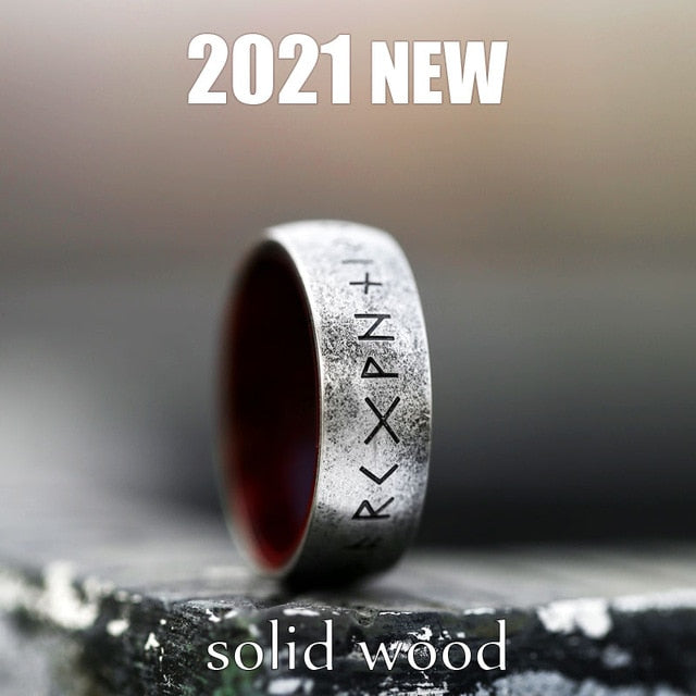 Beier Stainless steel Odin Norse Viking Amulet Rune MEN Ring fashion  words Retro Jewelry  LR-R133
