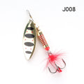 W.P.E Brand Spinner Lure 1pcs 6.5g/10g/13.5g 22 color with Treble Hook Metal Spoon Lure Hard Fishing Lure Fishing Tackle Bait