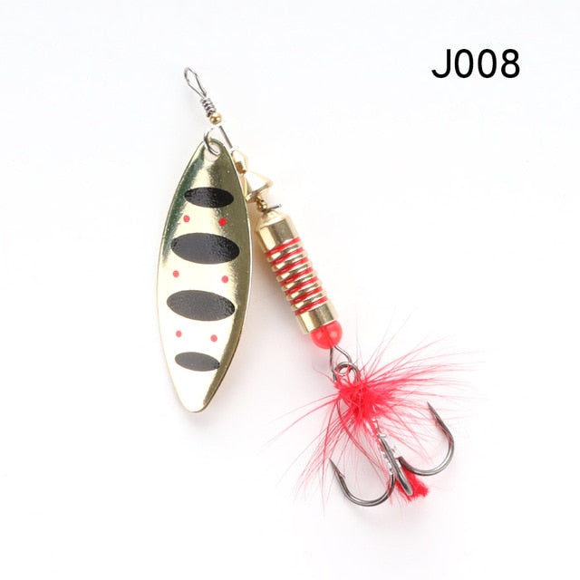 W.P.E Brand Spinner Lure 1pcs 6.5g/10g/13.5g 22 color with Treble Hook Metal Spoon Lure Hard Fishing Lure Fishing Tackle Bait