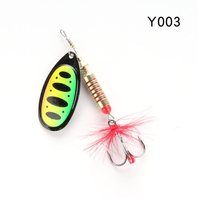 W.P.E Brand Spinner Lure 1pcs 6.5g/10g/13.5g 22 color with Treble Hook Metal Spoon Lure Hard Fishing Lure Fishing Tackle Bait