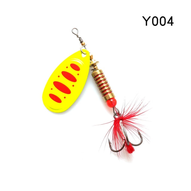 W.P.E Brand Spinner Lure 1pcs 6.5g/10g/13.5g 22 color with Treble Hook Metal Spoon Lure Hard Fishing Lure Fishing Tackle Bait