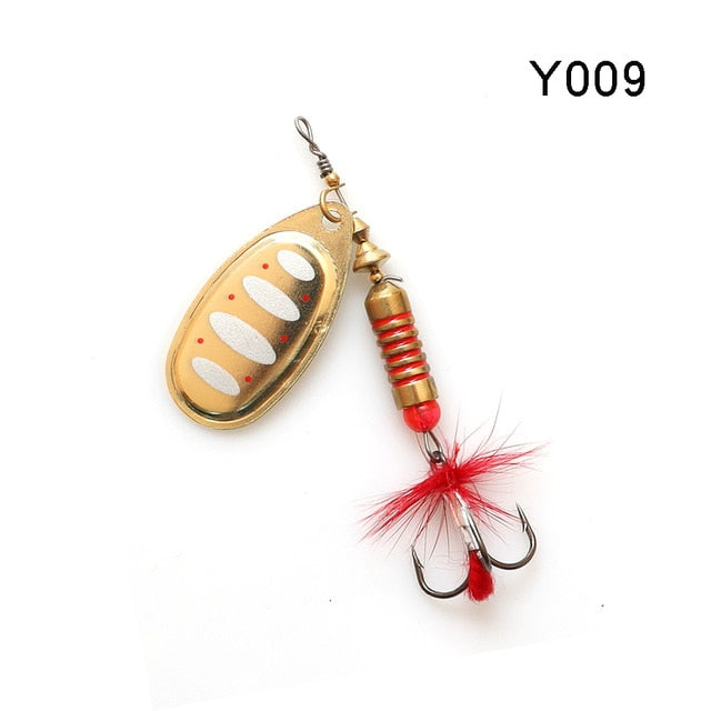 W.P.E Brand Spinner Lure 1pcs 6.5g/10g/13.5g 22 color with Treble Hook Metal Spoon Lure Hard Fishing Lure Fishing Tackle Bait