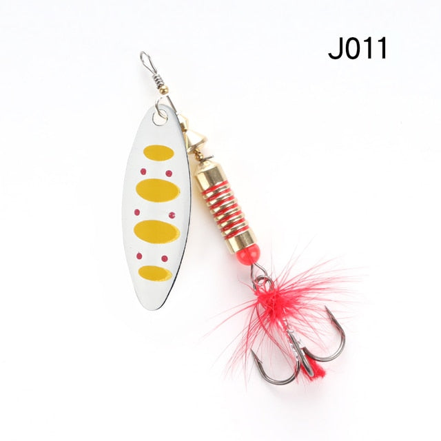 W.P.E Brand Spinner Lure 1pcs 6.5g/10g/13.5g 22 color with Treble Hook Metal Spoon Lure Hard Fishing Lure Fishing Tackle Bait