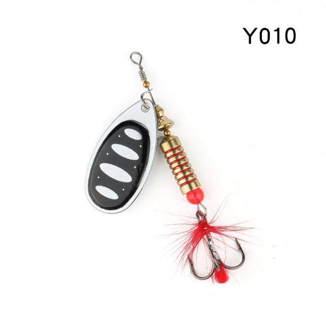 W.P.E Brand Spinner Lure 1pcs 6.5g/10g/13.5g 22 color with Treble Hook Metal Spoon Lure Hard Fishing Lure Fishing Tackle Bait