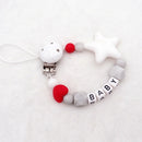 Mouse Head Style Handmade Personalized Name Pacifier Clips Silicone Attache Tetine Personnalise Infant Chupetero Personalizado