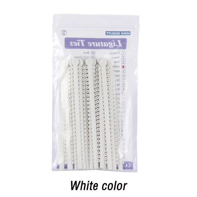 1Pack=1000PCS/20Sticks Dental Orthodontic Elastic Ligature Ties Bands for Brackets Braces Colourful to Choose