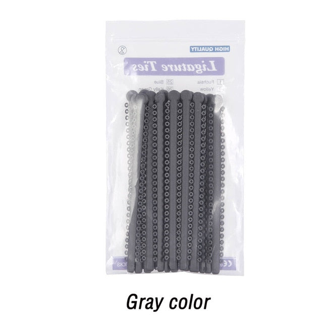 1Pack=1000PCS/20Sticks Dental Orthodontic Elastic Ligature Ties Bands for Brackets Braces Colourful to Choose