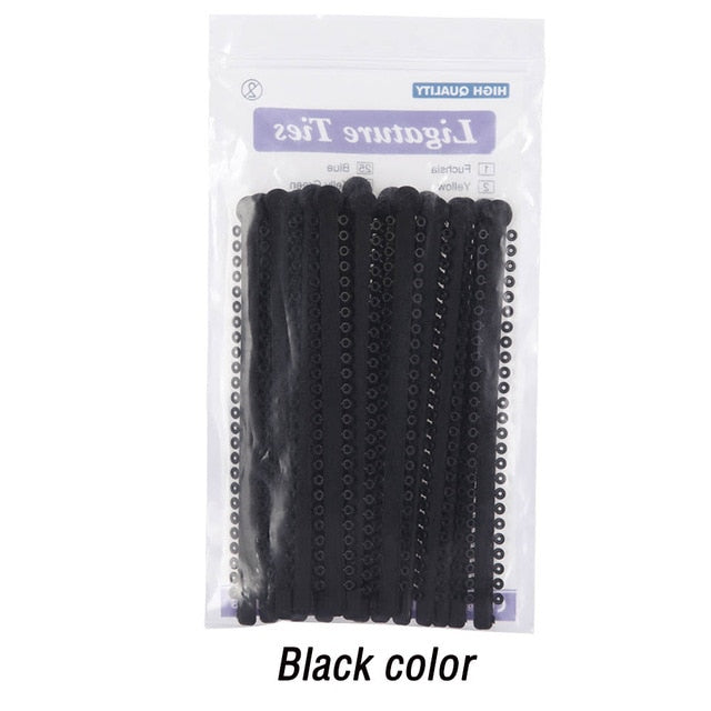 1Pack=1000PCS/20Sticks Dental Orthodontic Elastic Ligature Ties Bands for Brackets Braces Colourful to Choose