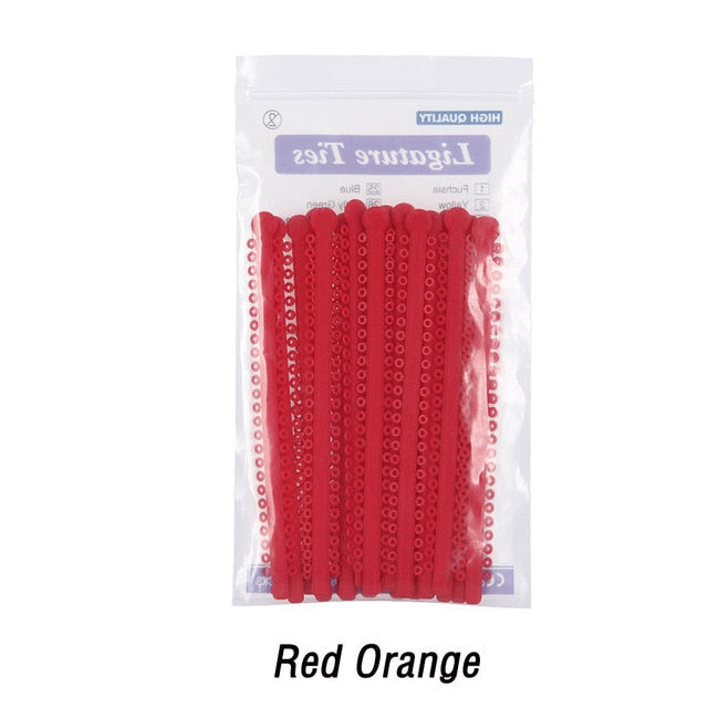 1Pack=1000PCS/20Sticks Dental Orthodontic Elastic Ligature Ties Bands for Brackets Braces Colourful to Choose