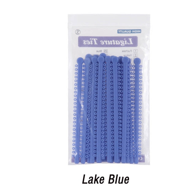 1Pack=1000PCS/20Sticks Dental Orthodontic Elastic Ligature Ties Bands for Brackets Braces Colourful to Choose