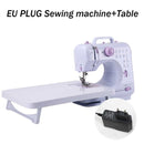 Inne Portable Sewing Machine Mini Electric Household Crafting Mending Overlock 12 Stitches with Presser Foot Pedal Beginners