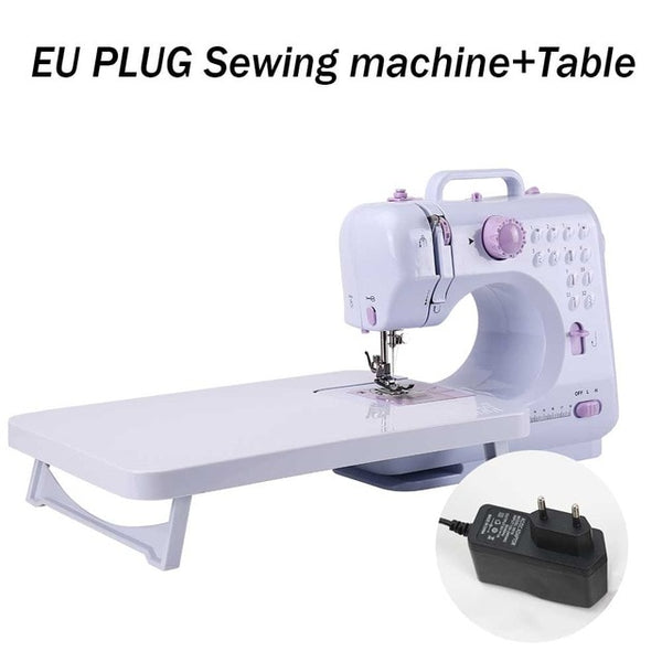 Inne Portable Sewing Machine Mini Electric Household Crafting Mending Overlock 12 Stitches with Presser Foot Pedal Beginners