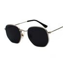 2021 Square Sunglases Men Hexagon Sun glasses Mannen Women Metal Frame Fishing Glasses Gold gray Eyewear lentes de sol hombre