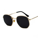 2021 Square Sunglases Men Hexagon Sun glasses Mannen Women Metal Frame Fishing Glasses Gold gray Eyewear lentes de sol hombre