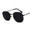 2021 Square Sunglases Men Hexagon Sun glasses Mannen Women Metal Frame Fishing Glasses Gold gray Eyewear lentes de sol hombre