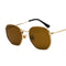 2021 Square Sunglases Men Hexagon Sun glasses Mannen Women Metal Frame Fishing Glasses Gold gray Eyewear lentes de sol hombre