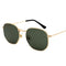 2021 Square Sunglases Men Hexagon Sun glasses Mannen Women Metal Frame Fishing Glasses Gold gray Eyewear lentes de sol hombre