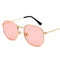 2021 Square Sunglases Men Hexagon Sun glasses Mannen Women Metal Frame Fishing Glasses Gold gray Eyewear lentes de sol hombre