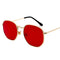 2021 Square Sunglases Men Hexagon Sun glasses Mannen Women Metal Frame Fishing Glasses Gold gray Eyewear lentes de sol hombre