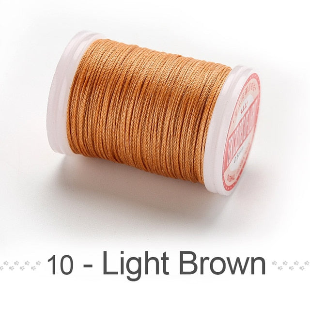 0.4 0.5 0.6mm Round Waxed Thread Polyester Cord Wax Coated Strings for Braided Bracelets DIY Accessories or Leather Craft Sewing