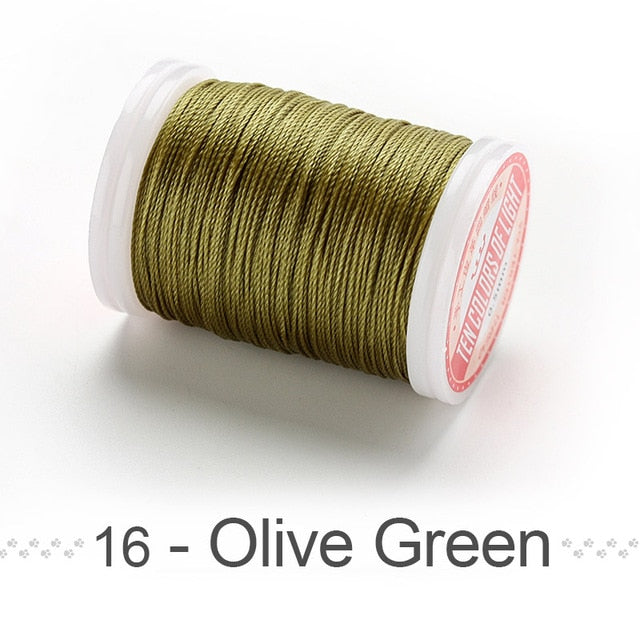 0.4 0.5 0.6mm Round Waxed Thread Polyester Cord Wax Coated Strings for Braided Bracelets DIY Accessories or Leather Craft Sewing