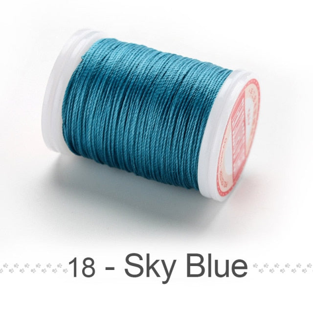 0.4 0.5 0.6mm Round Waxed Thread Polyester Cord Wax Coated Strings for Braided Bracelets DIY Accessories or Leather Craft Sewing