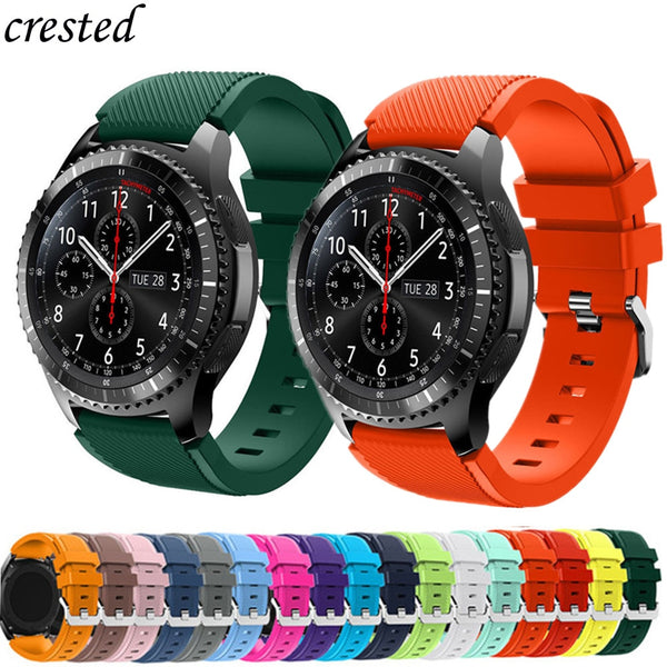 20mm 22mm Band for Samsung Galaxy Watch 3/46mm/42mm/active 2 Gear s3 Frontier/S2 silicone bracelet Huawei GT/2/2e/GT2 Pro strap