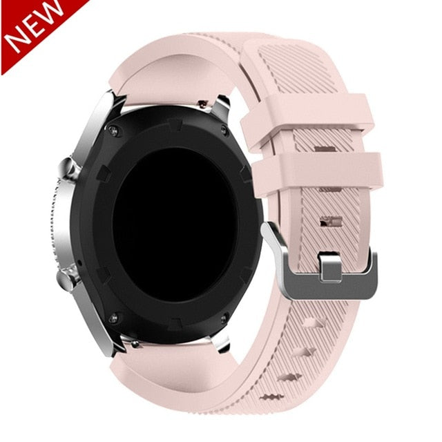 20mm 22mm Band for Samsung Galaxy Watch 3/46mm/42mm/active 2 Gear s3 Frontier/S2 silicone bracelet Huawei GT/2/2e/GT2 Pro strap
