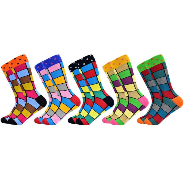 New Men's Socks Casual Business High Quality Happy  Combed Cotton Socks Harajuku Fashion Clothing Gentleman Socks Men Gift