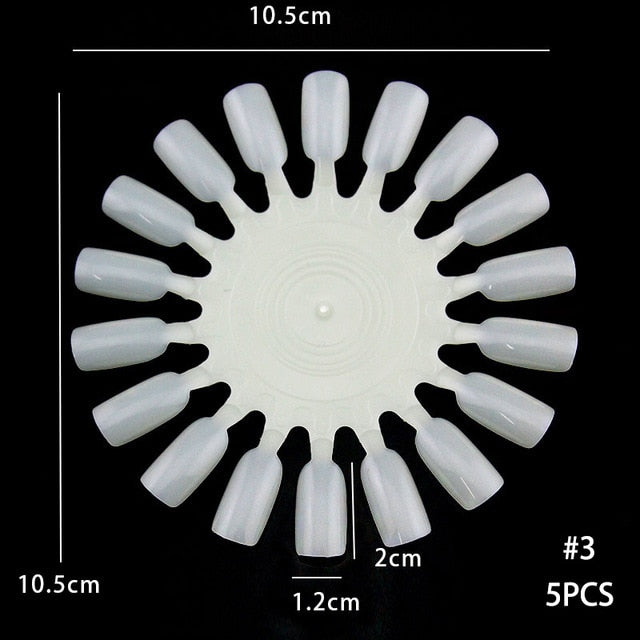 False Nail Tips Color Card Practice Display Showing Shelf Tools Buckle Ring Manicure DIY Nail Display Nail Art Practice tool