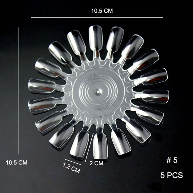 False Nail Tips Color Card Practice Display Showing Shelf Tools Buckle Ring Manicure DIY Nail Display Nail Art Practice tool