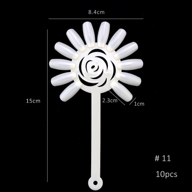 False Nail Tips Color Card Practice Display Showing Shelf Tools Buckle Ring Manicure DIY Nail Display Nail Art Practice tool