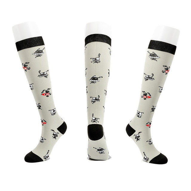 Compression Stocking 30 Mmgh Knee High Running Sports Socks Edema Varicose Veins Marathon Nurse Compression Socks Women Men