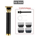 USB Rechargeable Hair Trimmer Electric Cordless Skeleton Hair Clipper Shaver Trimmer Men Barber Hair Cutting Machine 0mm Razor