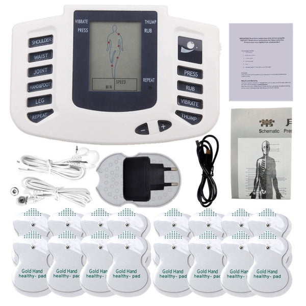 EMS Body Electrical Muscle Stimulator Tens Acupuncture Slimming Massager 16 Pads Digital Therapy for Back Neck Foot Health Care