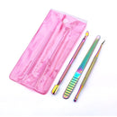 Nail Art Exfoliating Tools Set Nail File Cuticle Nipper Tool Spoon Pusher Remover Cutter Clipper Trimmer Scissors Manicure Tool