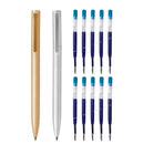 Metal Gel Pen with Refills for Xiaomi Metal Sign Pen Pens 0.5MM Black/Blue/Red Ink Smooth Rotating Low-key Elegant for Business