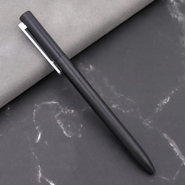Metal Gel Pen with Refills for Xiaomi Metal Sign Pen Pens 0.5MM Black/Blue/Red Ink Smooth Rotating Low-key Elegant for Business