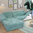 Velvet Plush L Shaped Sofa Cover for Living Room Elastic Furniture Couch Slipcover Chaise Longue Corner Sofa Cover Stretch