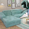Velvet Plush L Shaped Sofa Cover for Living Room Elastic Furniture Couch Slipcover Chaise Longue Corner Sofa Cover Stretch
