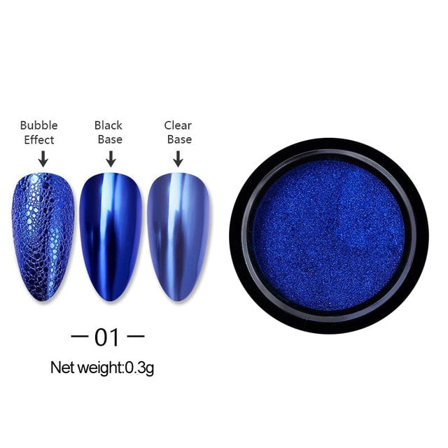 Chameleon Mirror Nail Powder Glitter Decoration Gel Polish Nail Art Dust Metallic Metal Chrome Pigment Dazzling Accessory