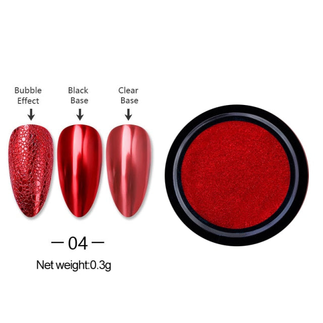 Chameleon Mirror Nail Powder Glitter Decoration Gel Polish Nail Art Dust Metallic Metal Chrome Pigment Dazzling Accessory
