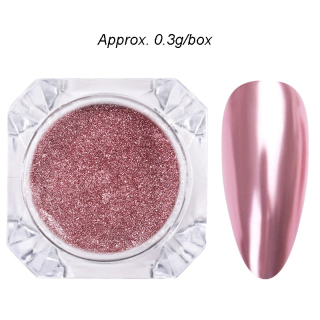 Chameleon Mirror Nail Powder Glitter Decoration Gel Polish Nail Art Dust Metallic Metal Chrome Pigment Dazzling Accessory