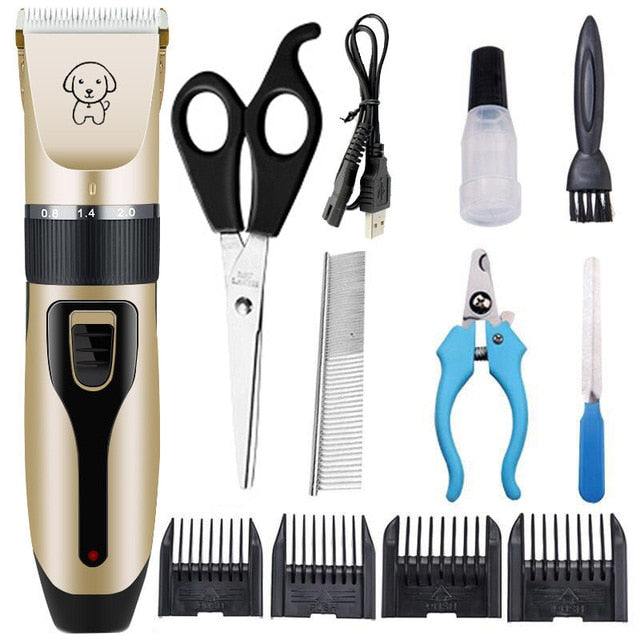 Dog Clipper Dog Hair Clippers Grooming  (Pet/Cat/Dog/Rabbit) haircut Trimmer Shaver Set Pets cordless Rechargeable Professional
