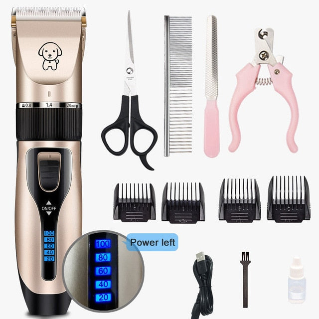Dog Clipper Dog Hair Clippers Grooming  (Pet/Cat/Dog/Rabbit) haircut Trimmer Shaver Set Pets cordless Rechargeable Professional