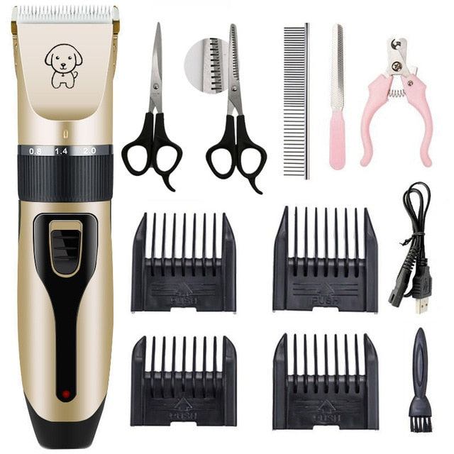 Dog Clipper Dog Hair Clippers Grooming  (Pet/Cat/Dog/Rabbit) haircut Trimmer Shaver Set Pets cordless Rechargeable Professional