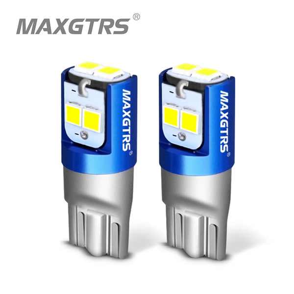2Pcs W5W 3030 SMD Car T10 LED 194 168 Wedge Replacement Reverse Instrument Panel Lamp White Blue Bulbs For Clearance Lights