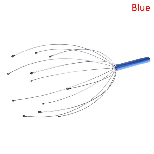 1PCS Unisex Octopus Head Scalp Relaxation Massage Pain Relief Body Massager Stress Release Relaxing Claw Metal Massager Device