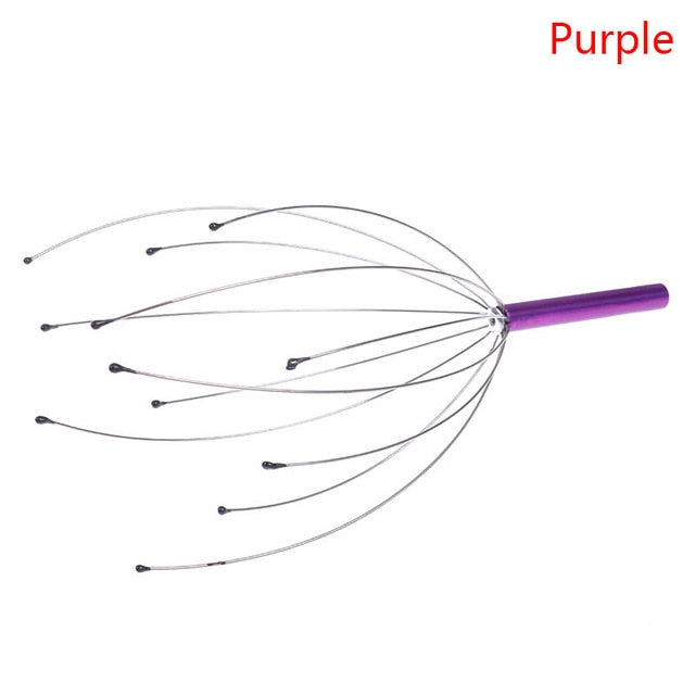 1PCS Unisex Octopus Head Scalp Relaxation Massage Pain Relief Body Massager Stress Release Relaxing Claw Metal Massager Device